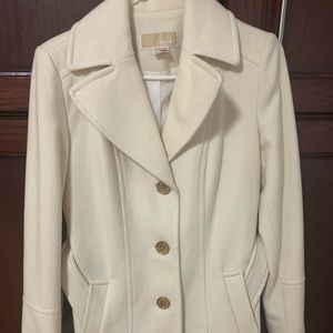 Authentic michael michael kors cream colored coat